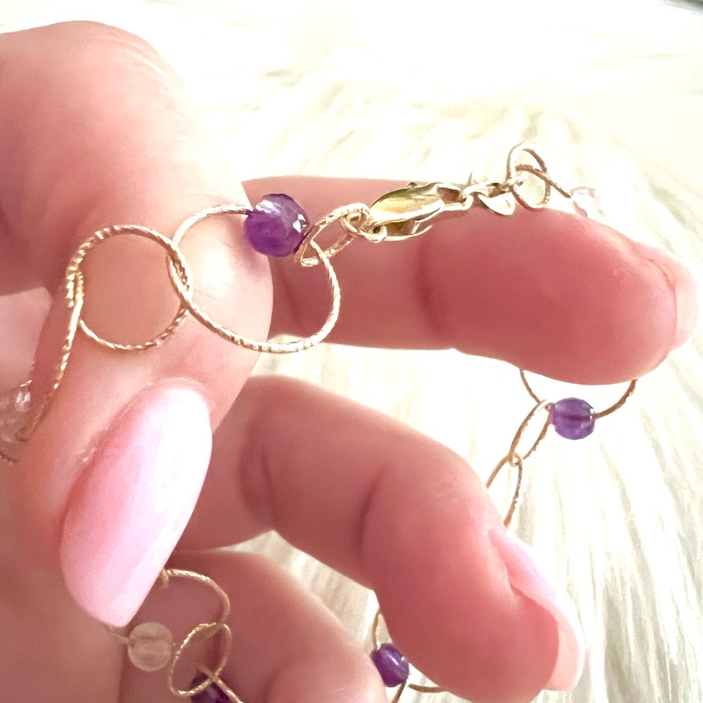 14k gold CAODURO Italian Luxury bracelet rings/circles - Picture 5 of 13